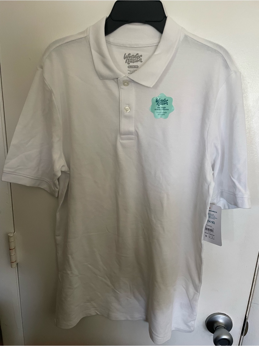 Wonder Nation Boy’s White Polo Shirt